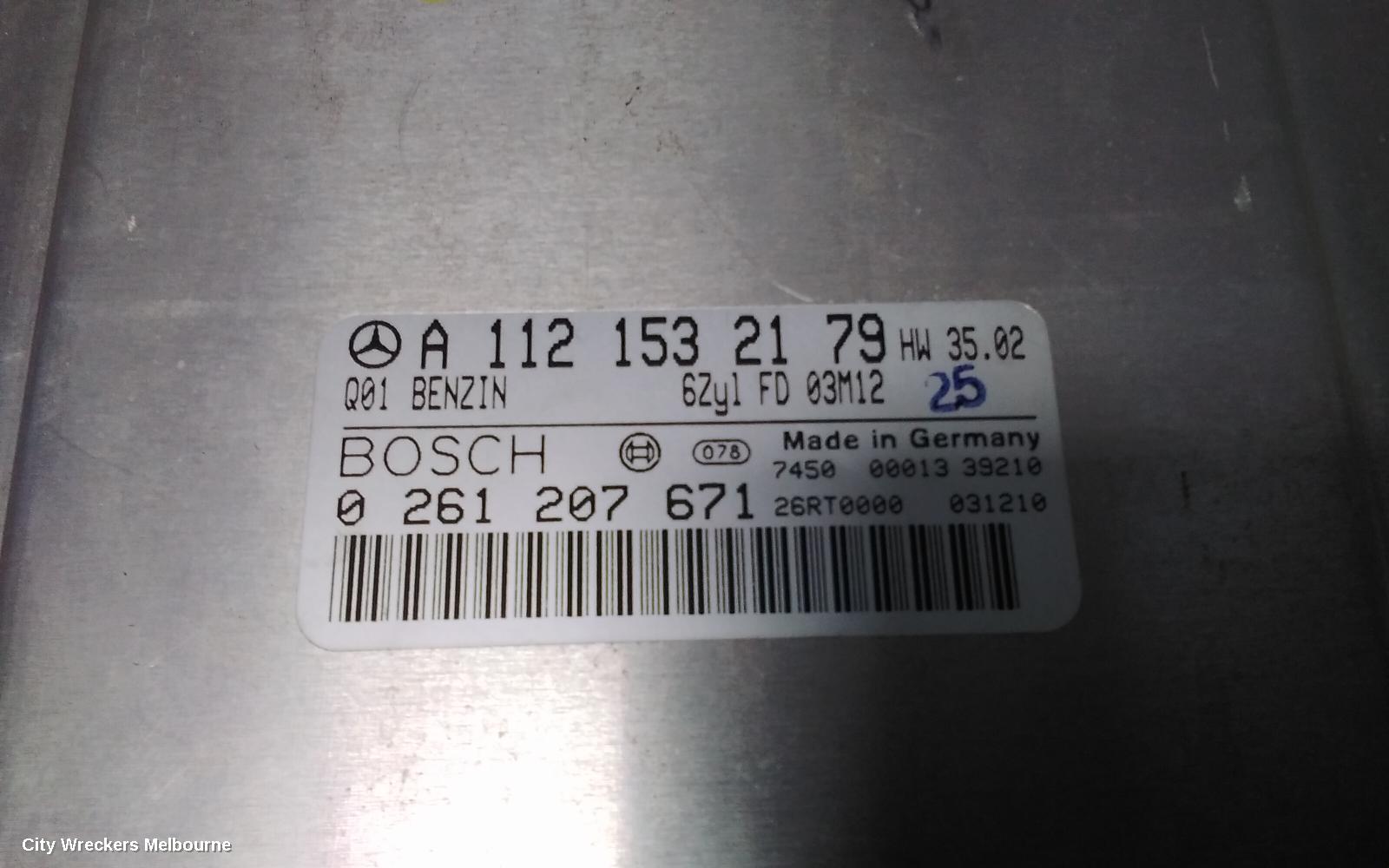 MERCEDES VITO ECU, ENGINE ECU, 3.2, PETROL, ECU ONLY, 05/2004 - 01/2011