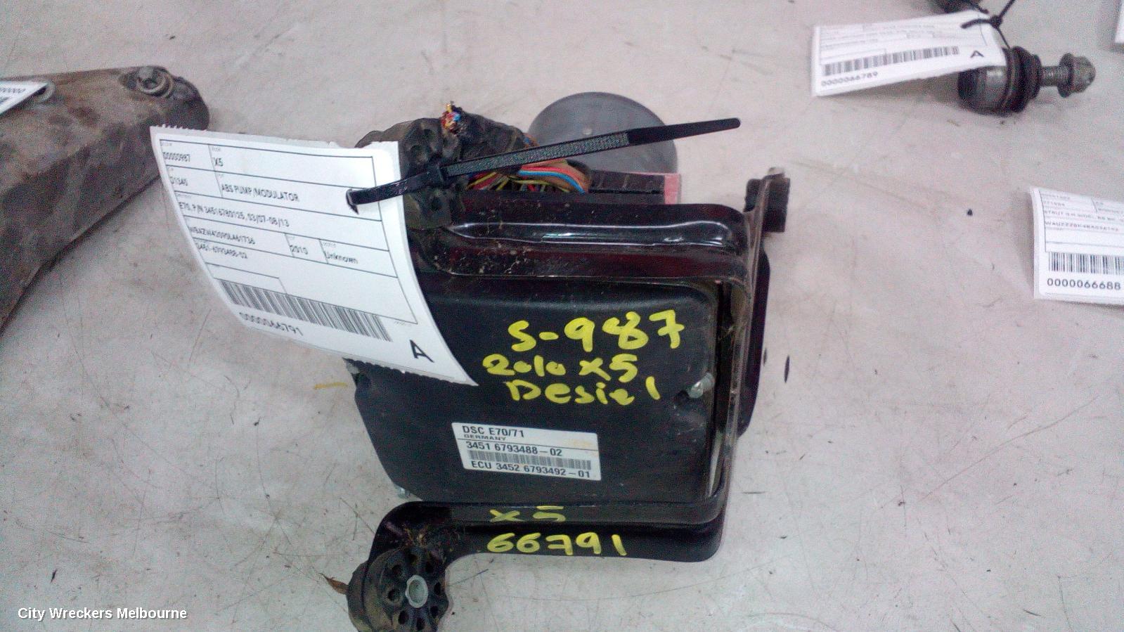 BMW X5 ABS PUMP/MODULATOR, E70, P/N 34516780125, 03/2007 - 08/2013