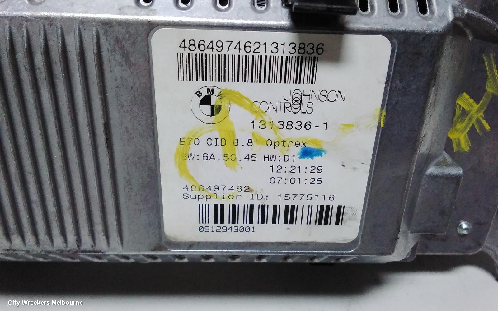 BMW X5 RADIO/CD/DVD/SAT/TV, DISPLAY UNIT, E70, 03/2007 - 08/2013