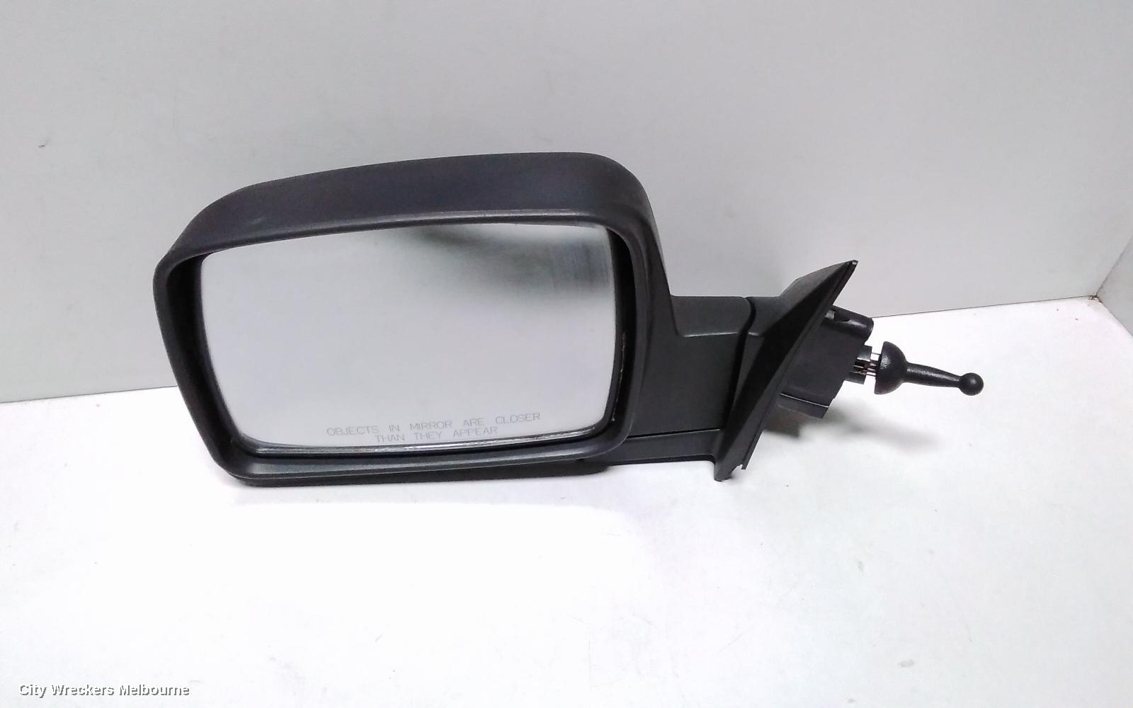 KIA PREGIO LEFT DOOR MIRROR, CT, MANUAL, SQUARE TYPE, 07/2004 - 01/2006