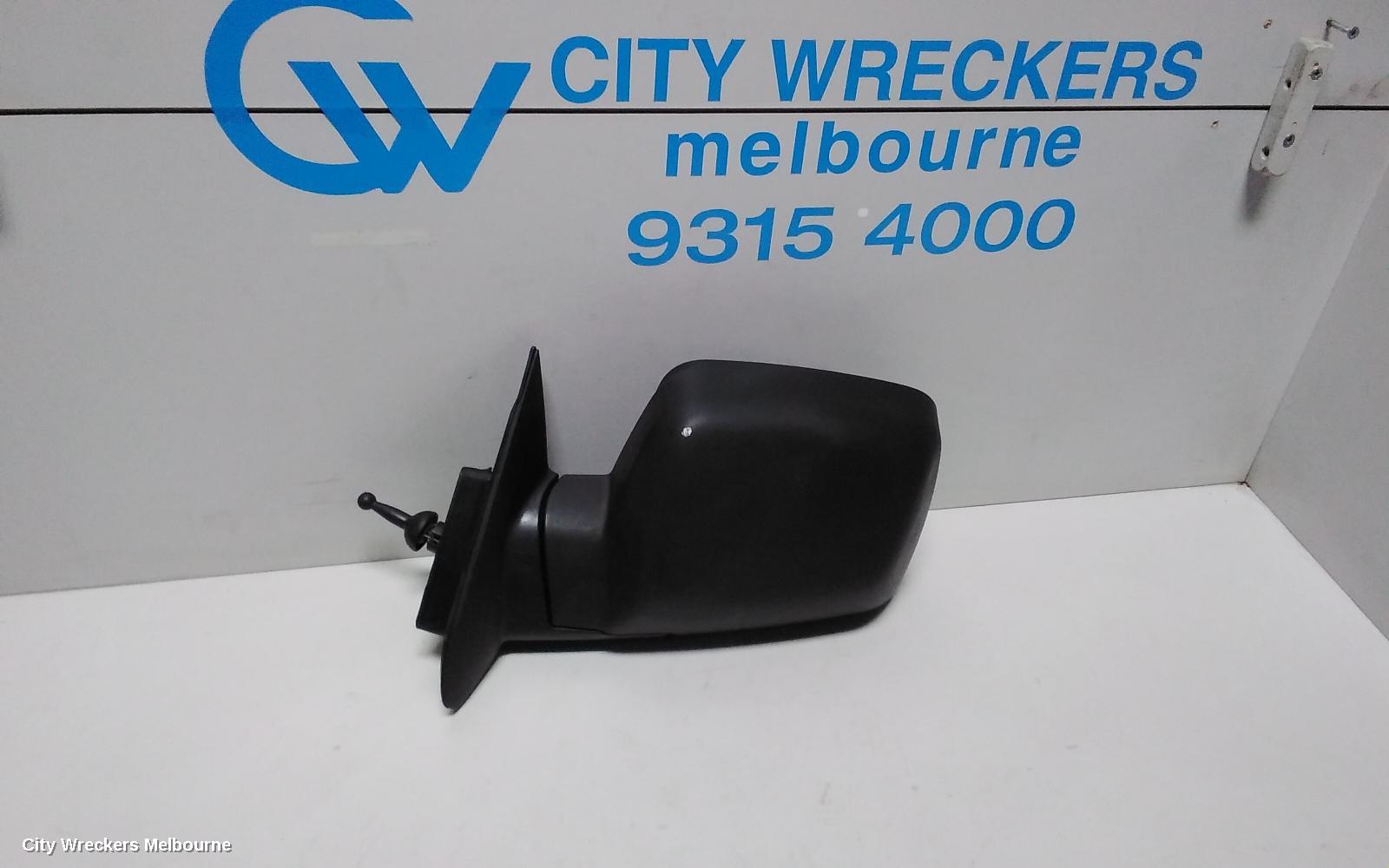 KIA PREGIO LEFT DOOR MIRROR, CT, MANUAL, SQUARE TYPE, 07/2004 - 01/2006