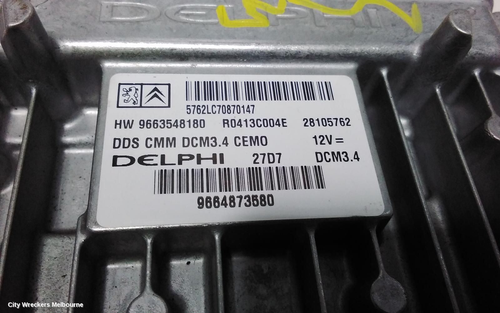 PEUGEOT 307 ECU, ENGINE ECU, 2.0, DIESEL, MANUAL T/M, ECU ONLY, T6, 10/2006 - 12/2009