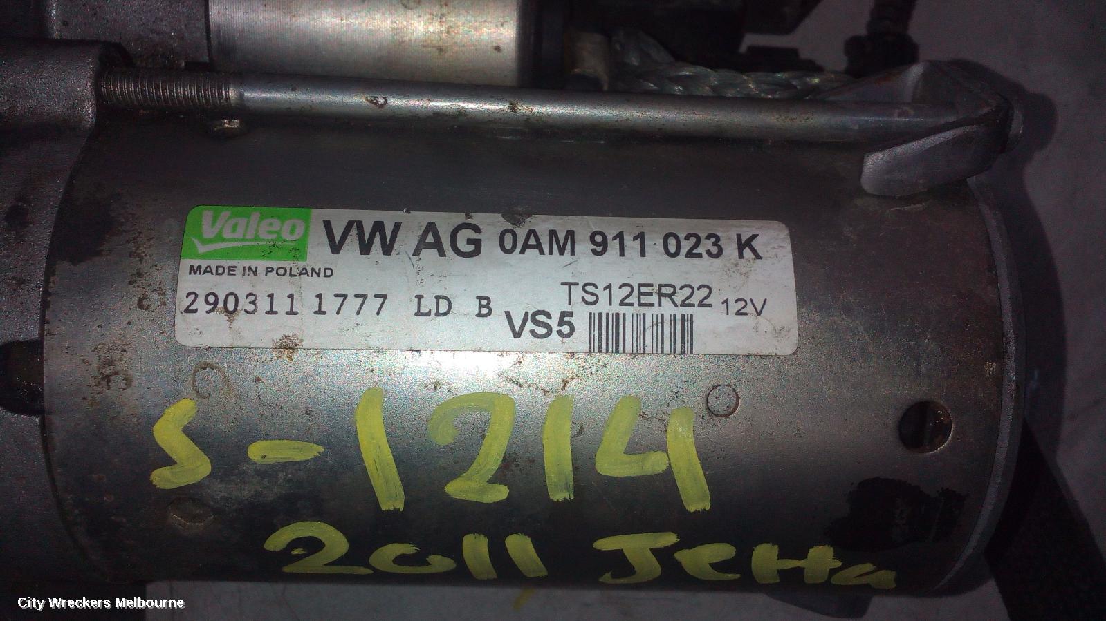 VOLKSWAGEN JETTA STARTER, PETROL, 1.4, CAVD/CTHD CODE, AUTO T/M, VALEO, 1B, 02/2011 - 12/2017