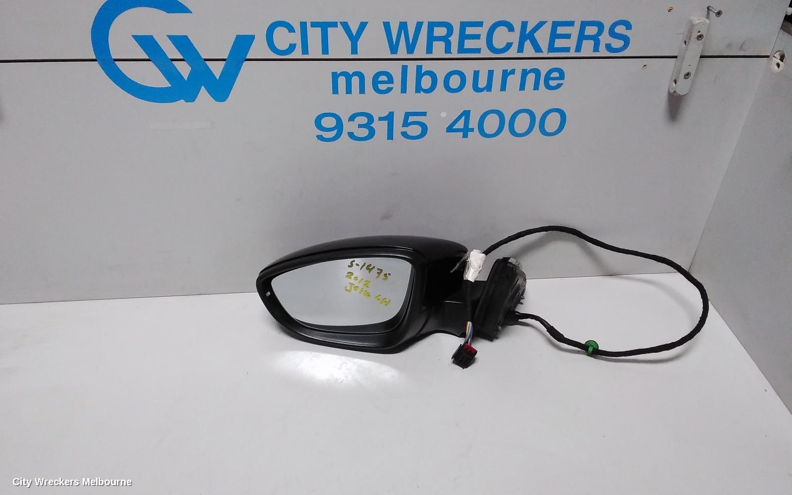 VOLKSWAGEN JETTA LEFT DOOR MIRROR, 1B, POWER FOLD (6XP CODE), 02/2011 - 05/2012