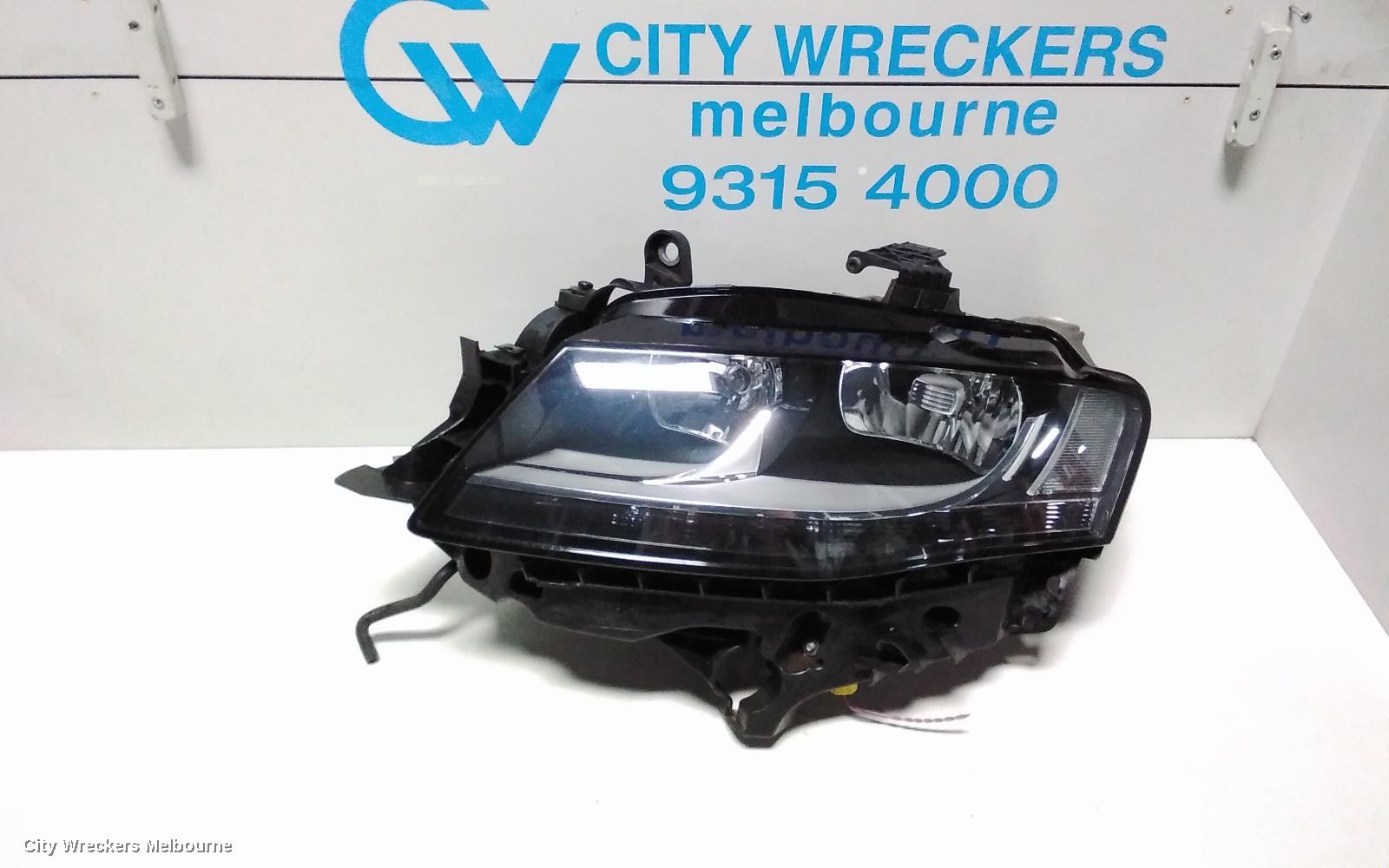 AUDI A4 LEFT HEADLAMP, B8 8K, HALOGEN TYPE, 02/2008 - 06/2012