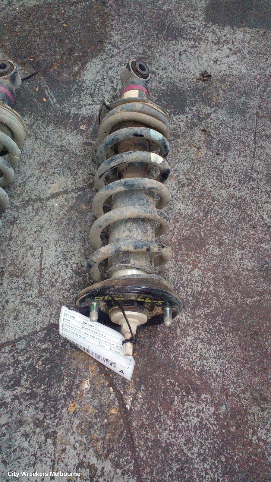 NISSAN NAVARA RIGHT FRONT STRUT, NP300, 2WD/4WD, DUAL CAB, COIL SUSP TYPE, 05/2015 ONWARDS