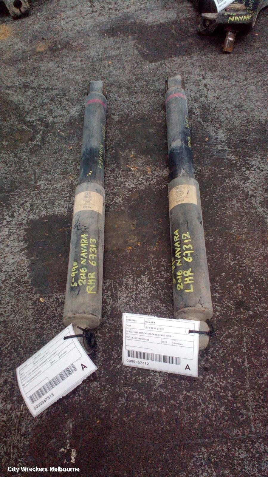 NISSAN NAVARA LEFT REAR STRUT, NP300**USE SHOCK ABSORBER PART TYPE***