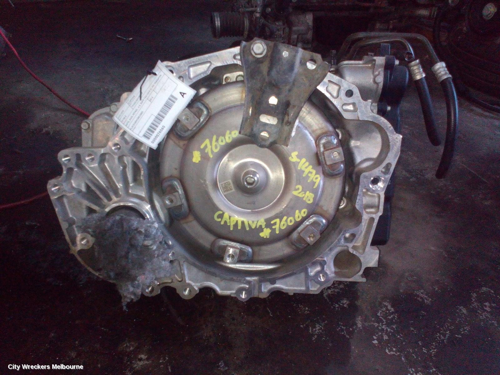 HOLDEN CAPTIVA TRANS/GEARBOX, AUTO, AWD, PETROL, 3.0, 5GFR TAG (GEN 2), NO TRANSFER CASE, CG, 08/2012 - 06/2018