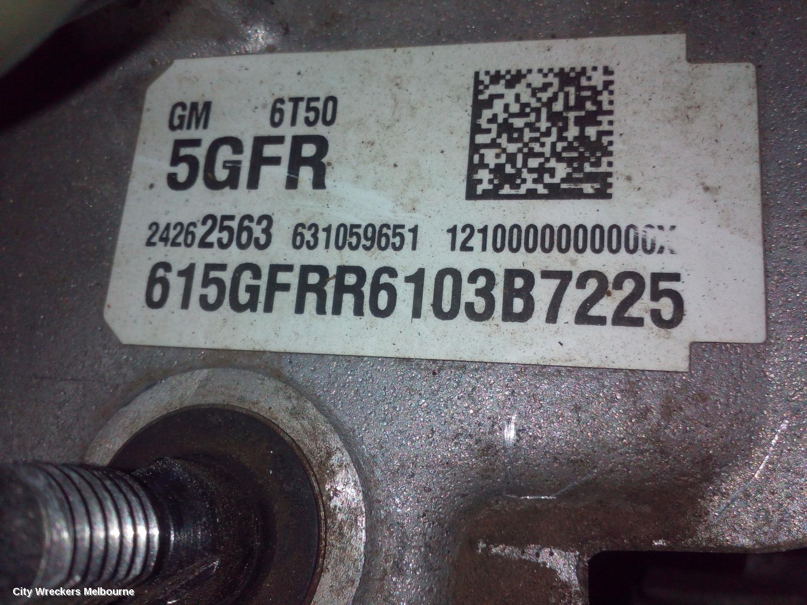 HOLDEN CAPTIVA TRANS/GEARBOX, AUTO, AWD, PETROL, 3.0, 5GFR TAG (GEN 2), NO TRANSFER CASE, CG, 08/2012 - 06/2018