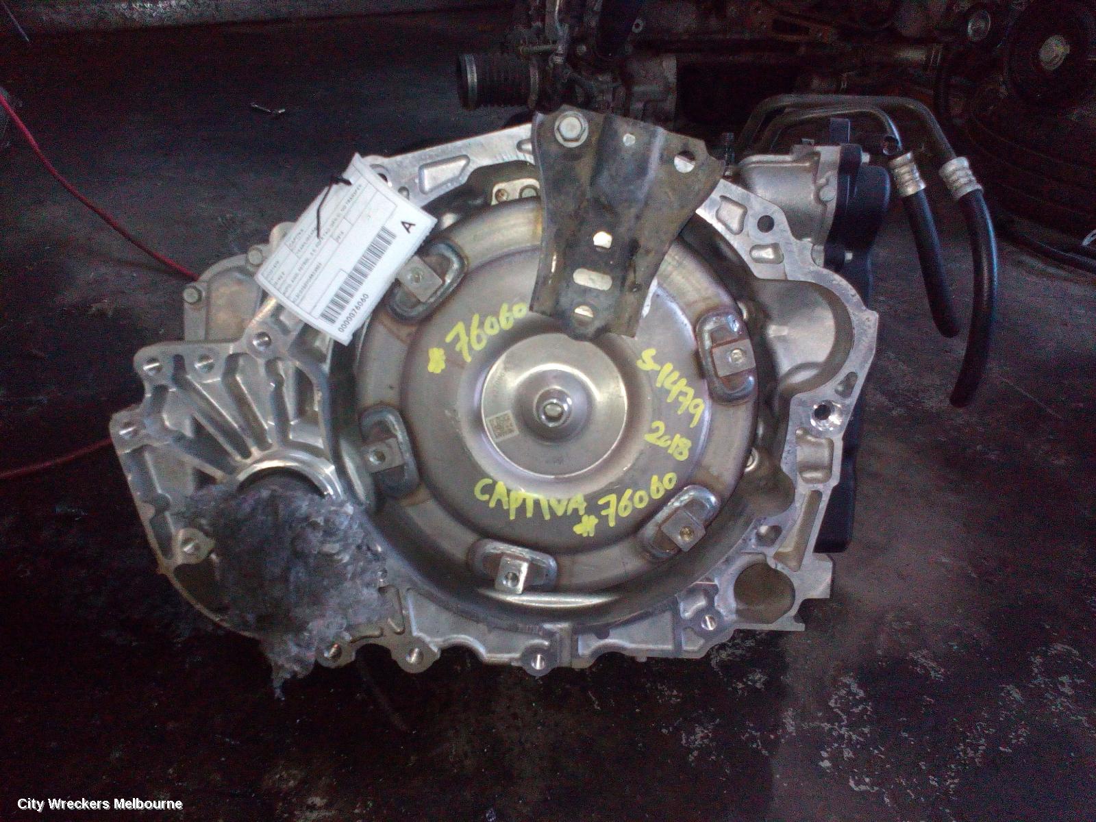 HOLDEN CAPTIVA TRANS/GEARBOX, AUTO, AWD, PETROL, 3.0, 5GFR TAG (GEN 2), NO TRANSFER CASE, CG, 08/2012 - 06/2018