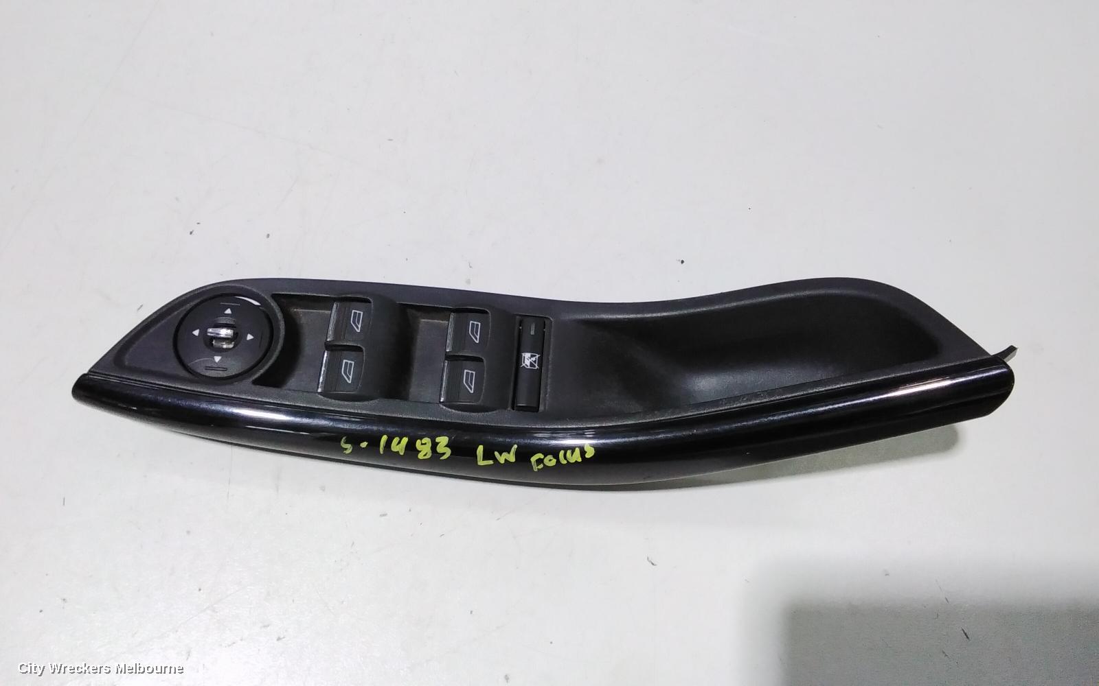 FORD FOCUS PWR DR WIND SWITCH, RH FRONT (MASTER SWITCH), LW, MANUAL FOLD, NON CHROME INSERT TYPE, 05/2011 - 08/2015