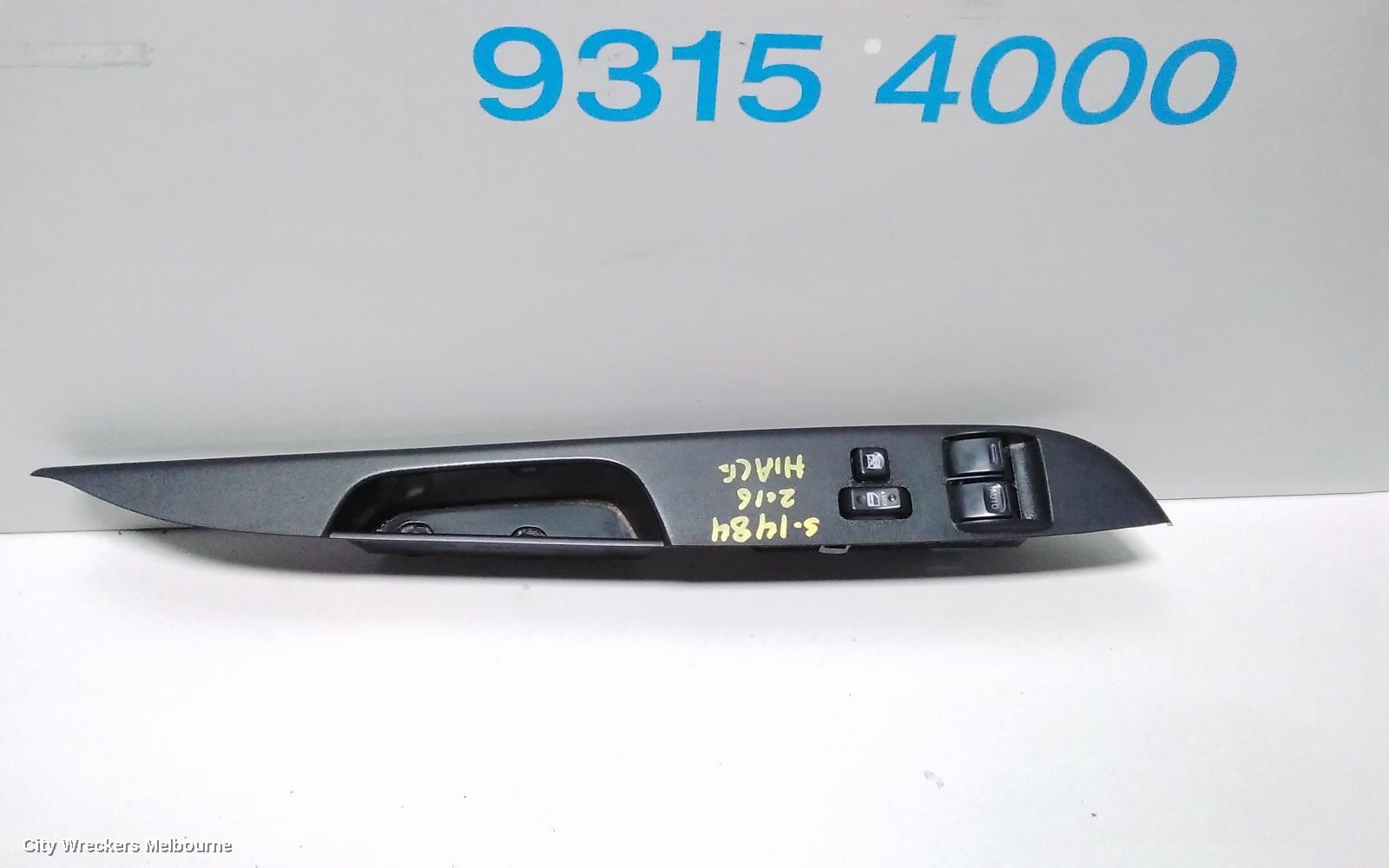 TOYOTA HIACE PWR DR WIND SWITCH, RH FRONT (MASTER SWITCH), TRH/KDH, 03/2014 - 04/2019