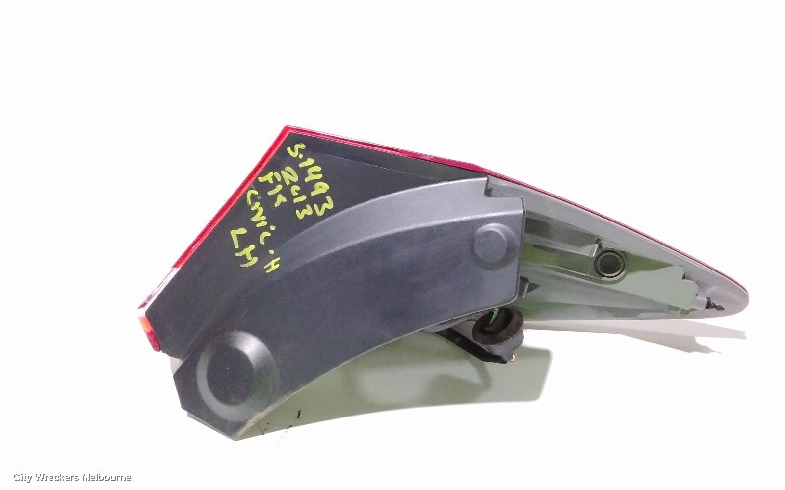 HONDA CIVIC LEFT TAILLIGHT, 9TH GEN, HATCH (VIN SHHFK), 06/2012 - 03/2015