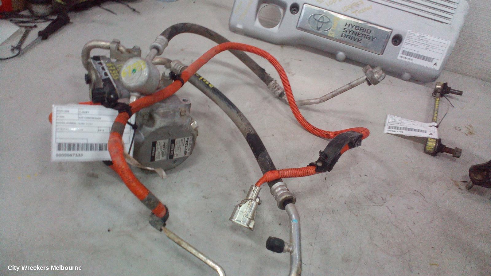 TOYOTA CAMRY A/C COMPRESSOR, AHV40, HYBRID, 12/2009 - 11/2011