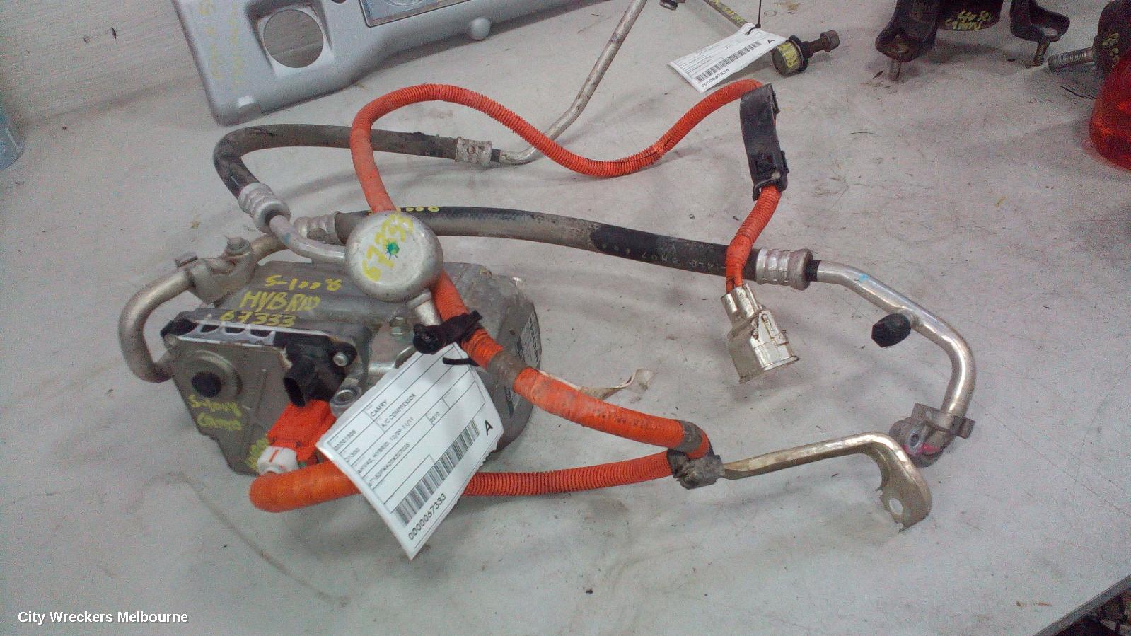 TOYOTA CAMRY A/C COMPRESSOR, AHV40, HYBRID, 12/2009 - 11/2011