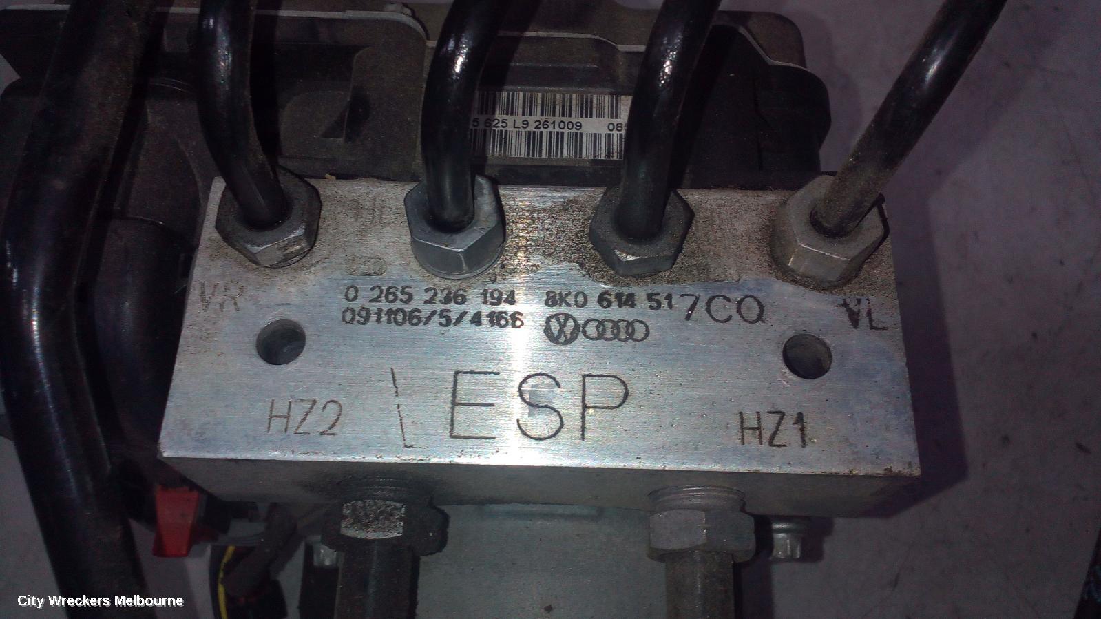 AUDI A5 ABS PUMP/MODULATOR, 8T, P/N 8K0614517FL, 10/2007 - 12/2011