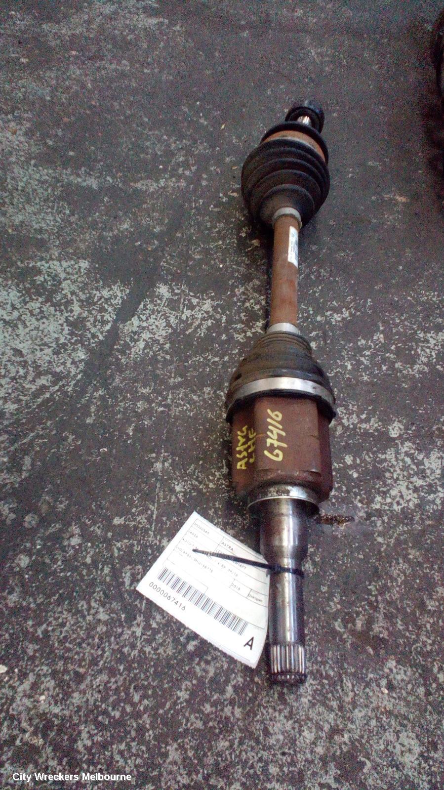HOLDEN ASTRA LEFT DRIVESHAFT, AUTO T/M, PETROL, 1.4, BK, 09/2016 ONWARDS