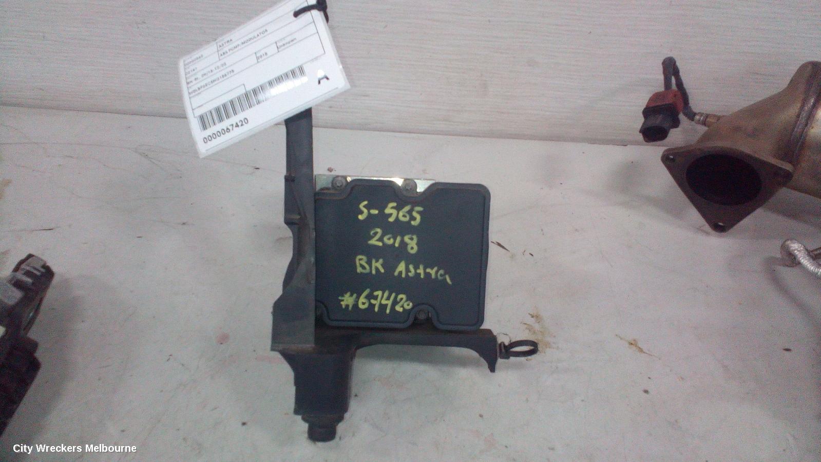 HOLDEN ASTRA ABS PUMP/MODULATOR, BK-BL, 09/2016 - 12/2020
