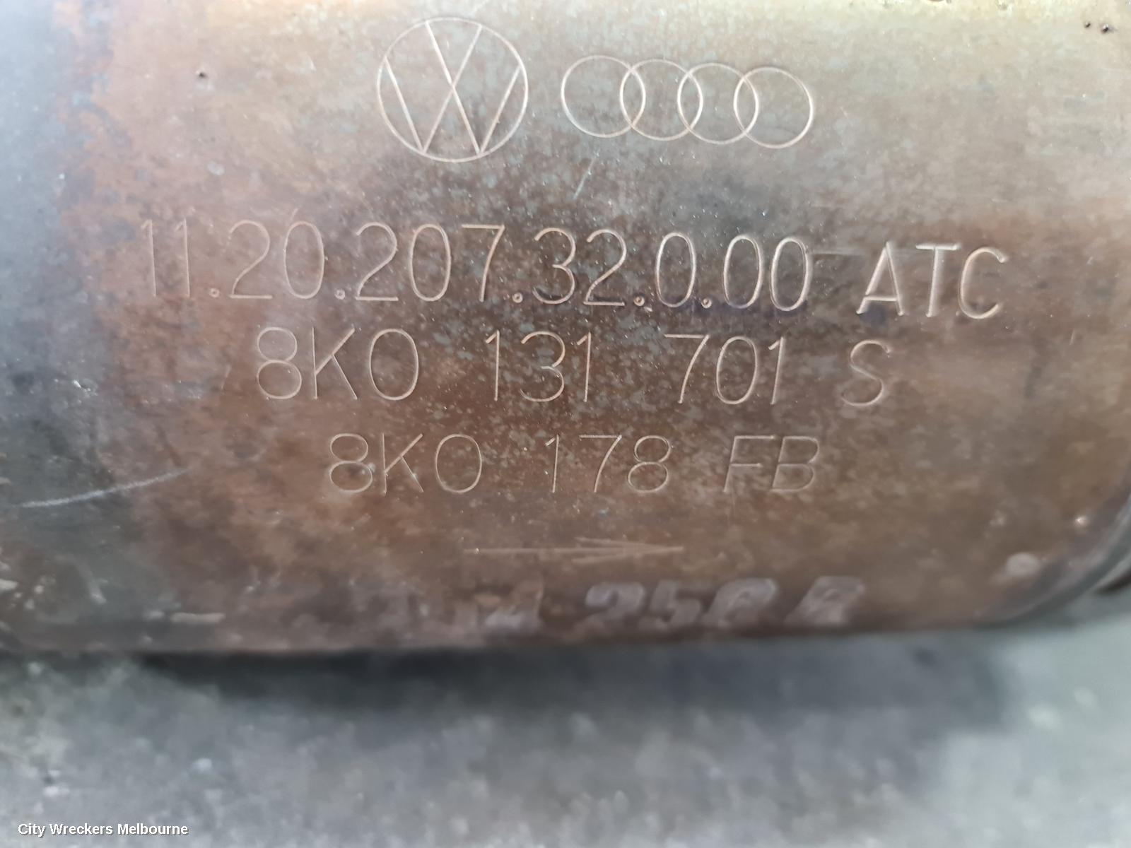 AUDI A5 CATALYTIC CONVERTER, UNDER CAR-CAT TYPE, 2.0, PETROL, CDNC/CNCD CODE, 8T, 08/2009 - 11/2016