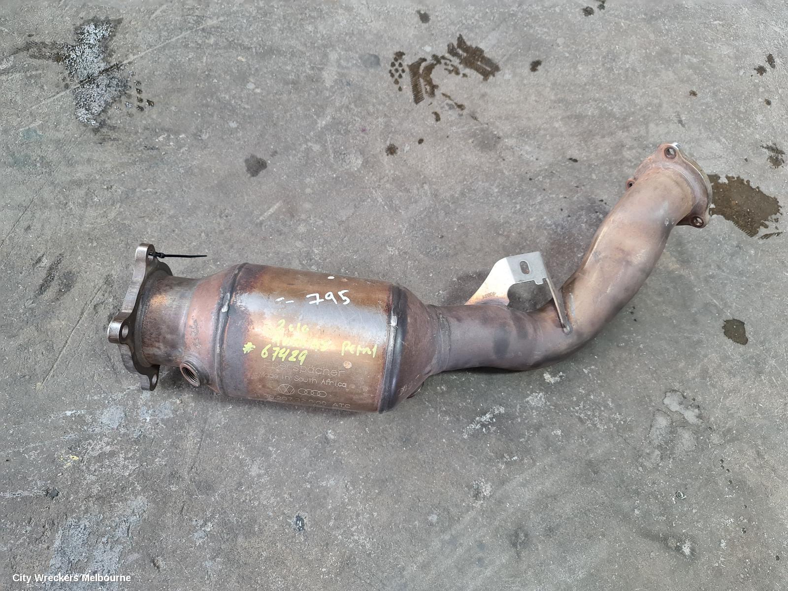 AUDI A5 CATALYTIC CONVERTER, UNDER CAR-CAT TYPE, 2.0, PETROL, CDNC/CNCD CODE, 8T, 08/2009 - 11/2016