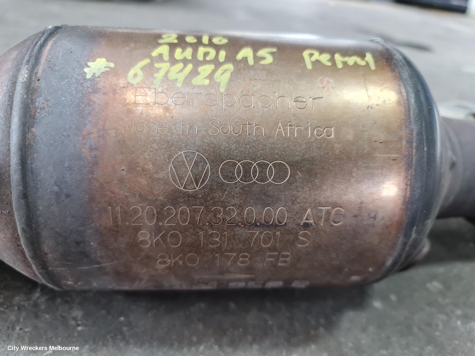 AUDI A5 CATALYTIC CONVERTER, UNDER CAR-CAT TYPE, 2.0, PETROL, CDNC/CNCD CODE, 8T, 08/2009 - 11/2016