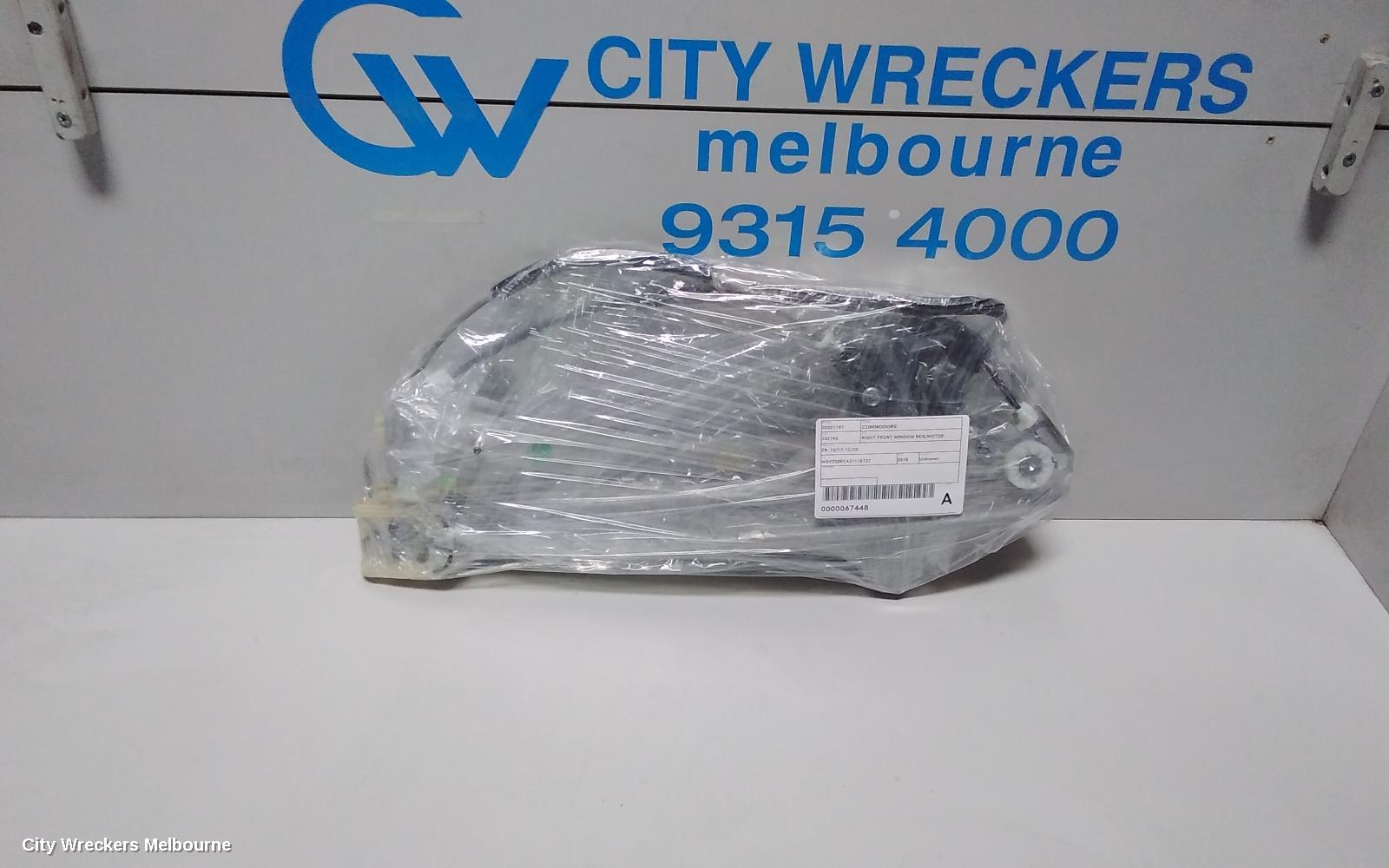 HOLDEN COMMODORE RIGHT FRONT WINDOW REG/MOTOR, ZB, 10/2017 - 12/2020
