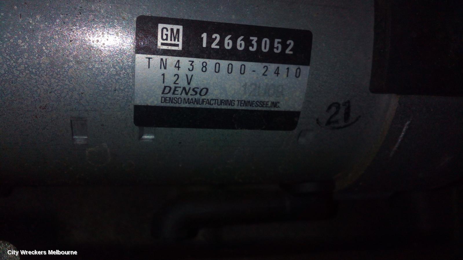 HOLDEN COMMODORE STARTER, PETROL, 2.0, TURBO, ZB, 10/2017 - 12/2020