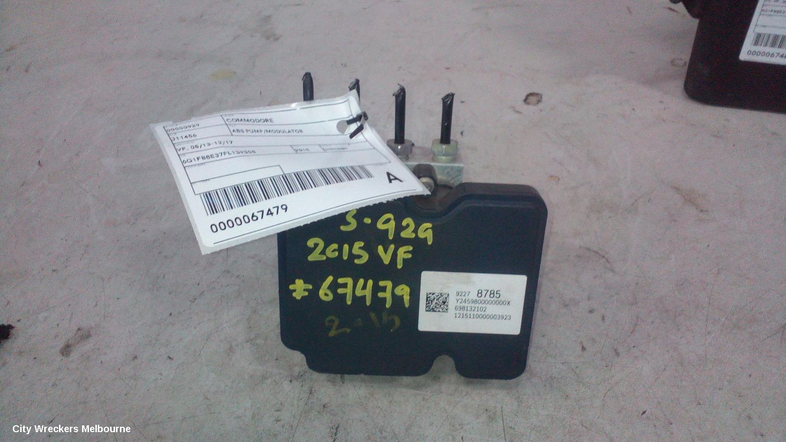 HOLDEN COMMODORE ABS PUMP/MODULATOR, VF, 05/2013 - 12/2017