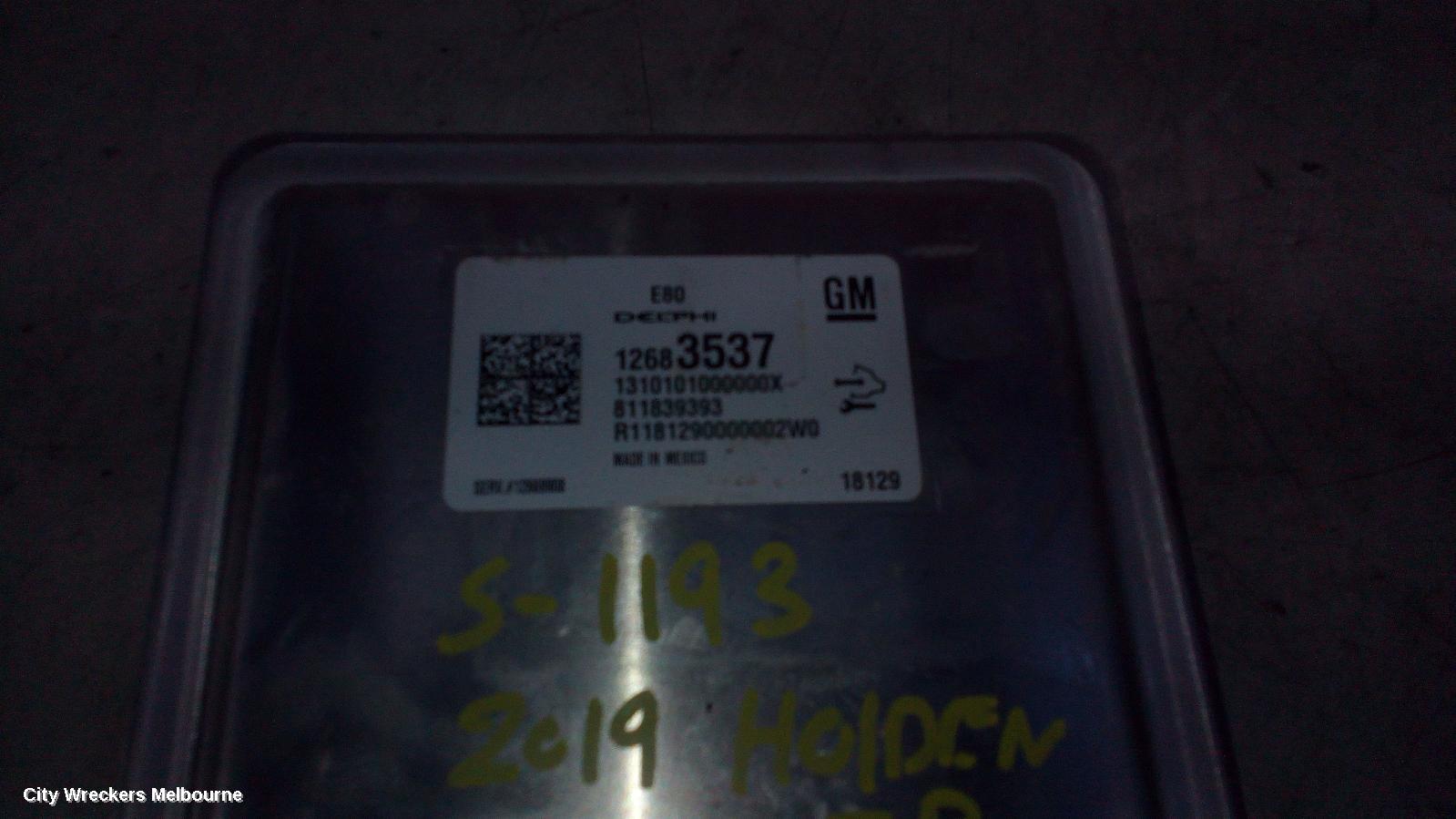 HOLDEN COMMODORE ECU, ENGINE ECU, 2.0, PETROL, B20NFT, ECU ONLY, ZB, 10/2017 - 12/2020