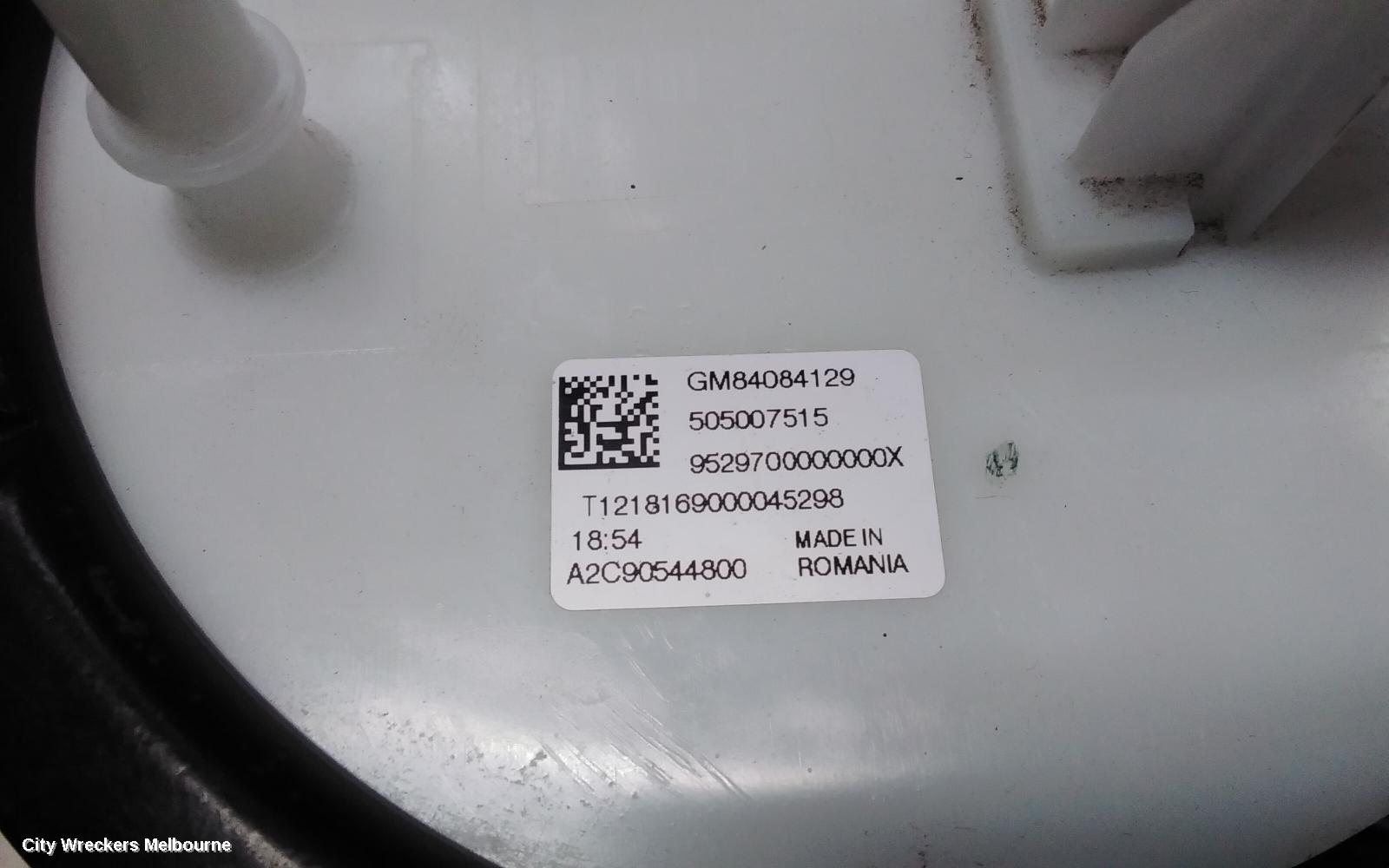 HOLDEN COMMODORE FUEL PUMP, ZB, 10/2017 - 12/2020