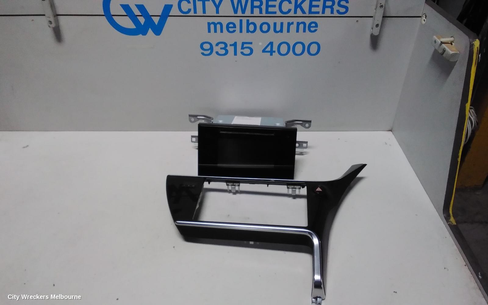 TOYOTA COROLLA RADIO/CD/DVD/SAT/TV, 6.1IN TOUCHSCREEN (P/N ON FACE 100523), ZRE182R, HATCH, 03/2015 - 06/2018