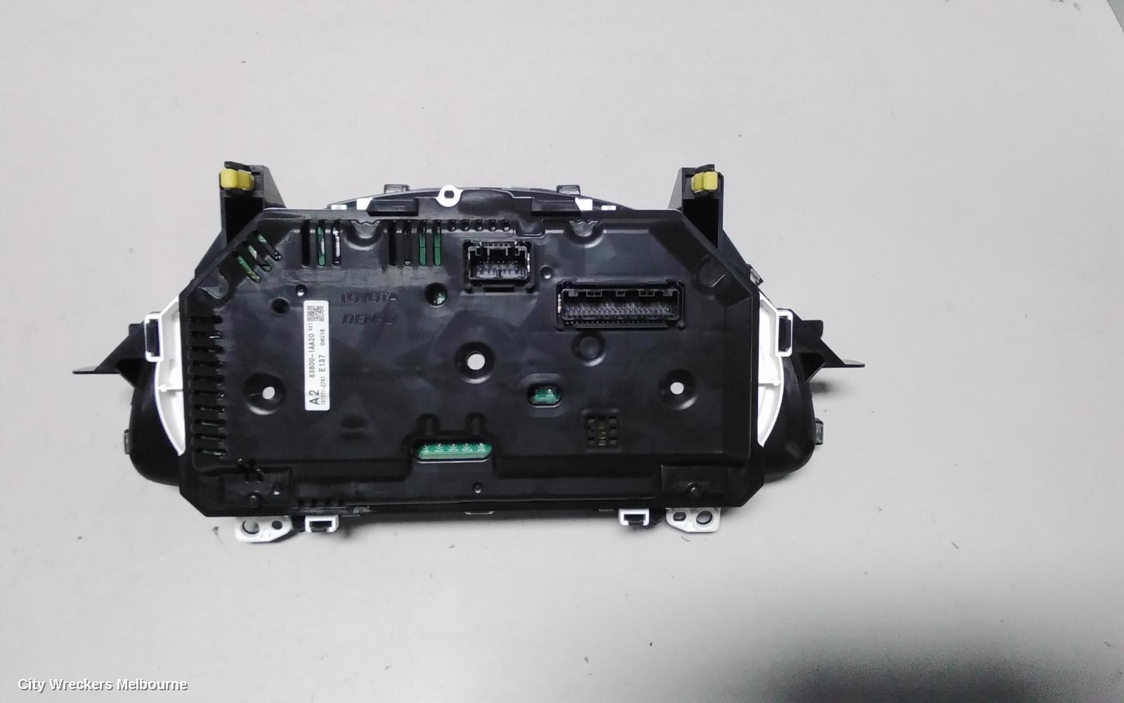 TOYOTA COROLLA INSTRUMENT CLUSTER, 1.8, 2ZR-FE, AUTO T/M, ASCENT/ASCENT SPORT, ZRE182R, HATCH, 06/2015 - 06/2018