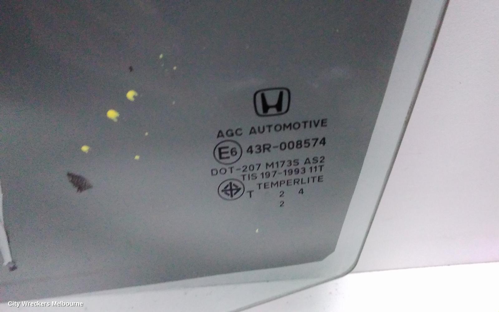 HONDA CITY LEFT REAR DOOR WINDOW, GM6, 01/2014 - 09/2020
