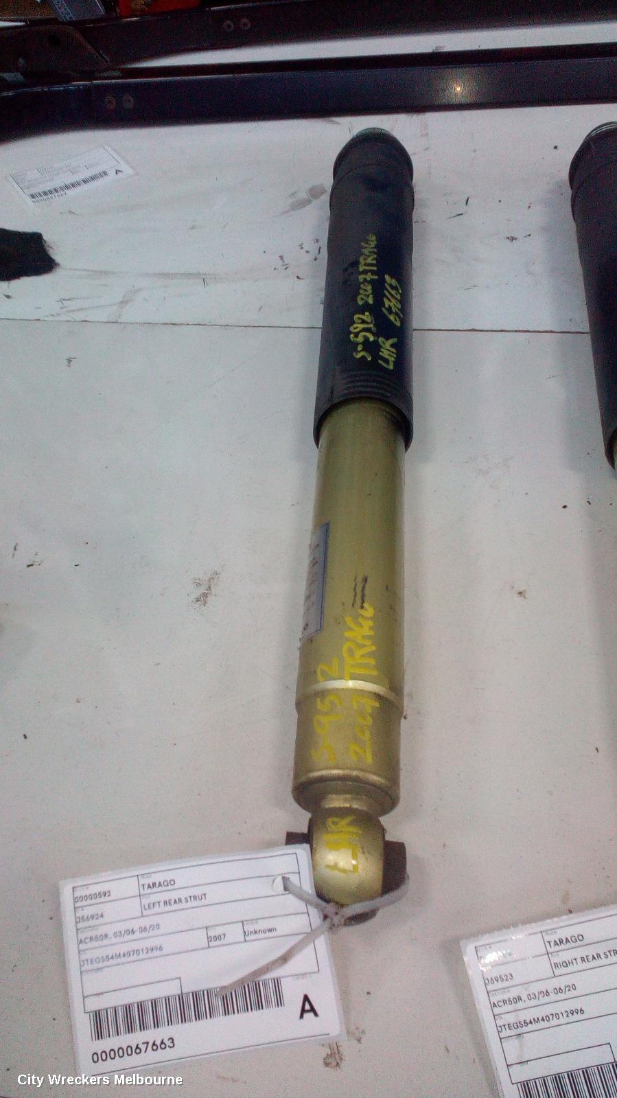 TOYOTA TARAGO LEFT REAR STRUT, ACR50R, 03/2006 - 06/2020