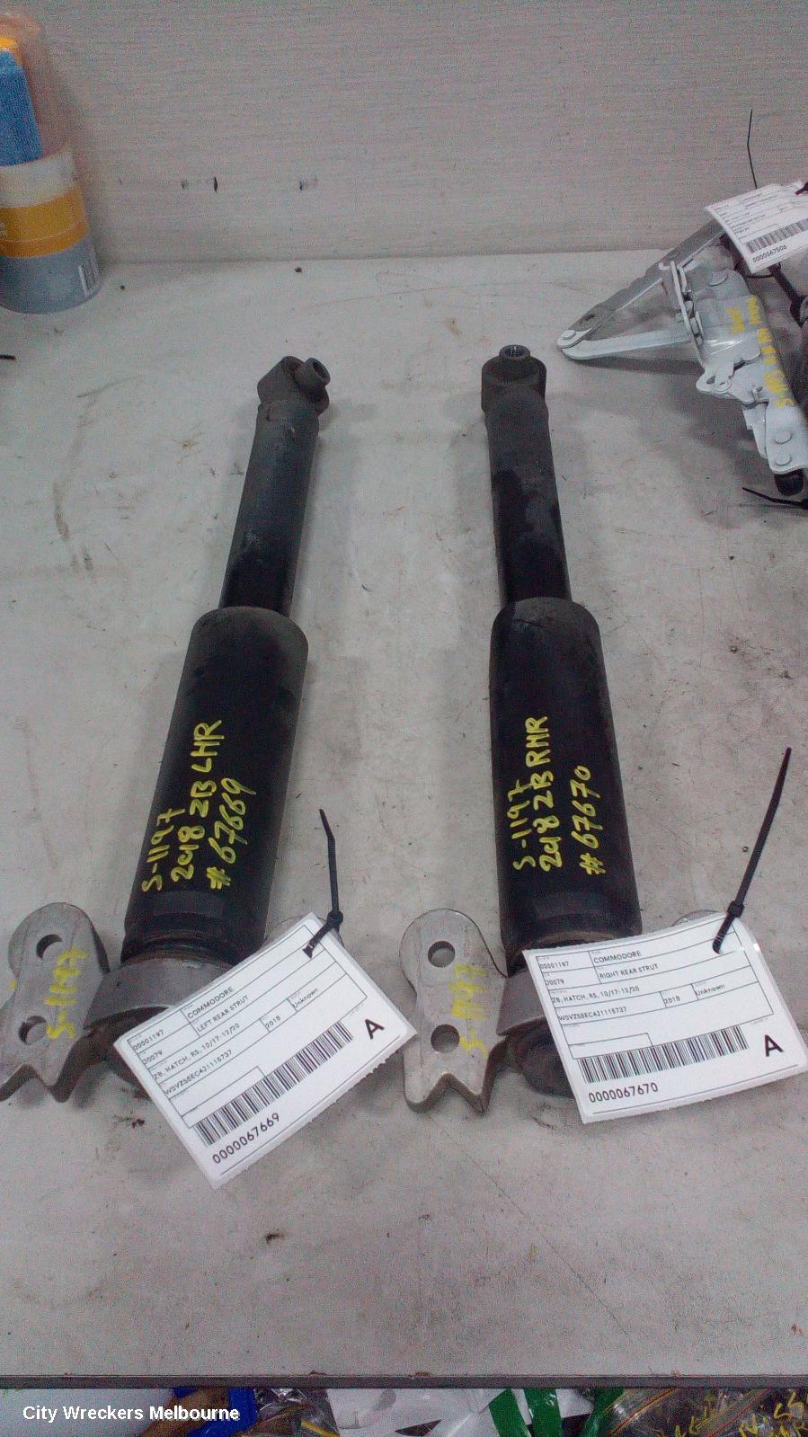 HOLDEN COMMODORE LEFT REAR STRUT, ZB, HATCH, RS, 10/2017 - 12/2020