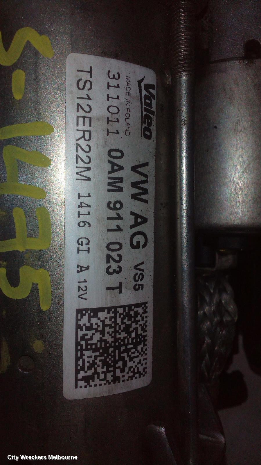 VOLKSWAGEN JETTA STARTER, PETROL, 1.4, CAVD/CTHD CODE, AUTO T/M, VALEO, 1B, 02/2011 - 12/2017