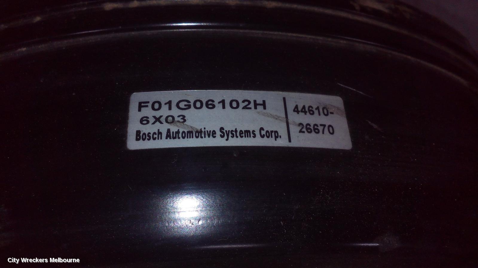 TOYOTA HIACE BRAKE BOOSTER, TRH, PETROL, 2.7, 2TR-FE, AUTO, 03/2005 - 10/2010