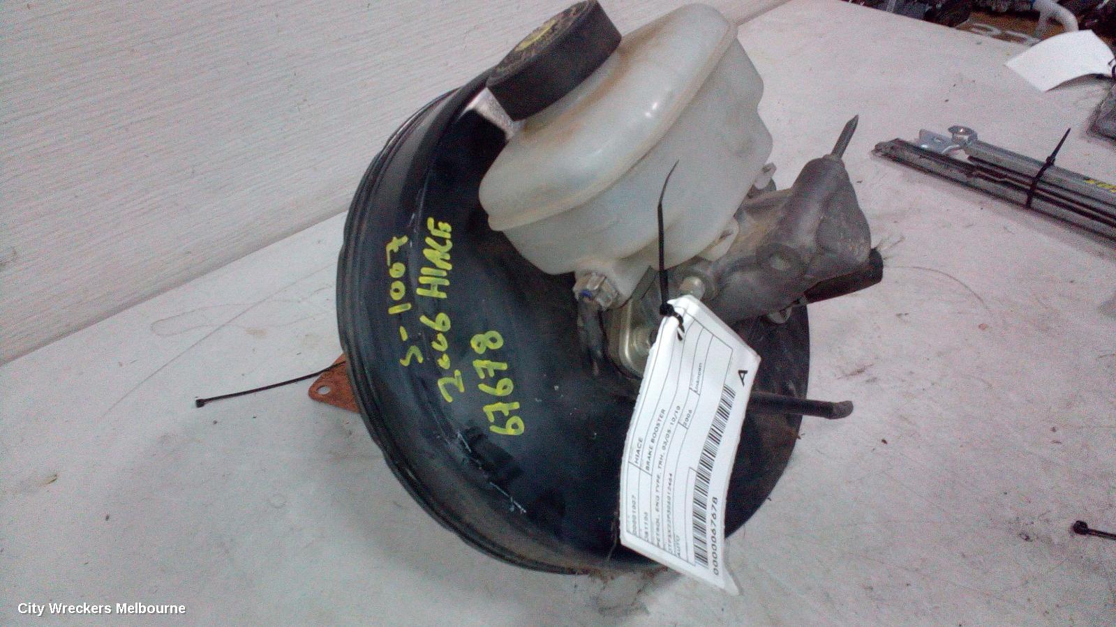 TOYOTA HIACE BRAKE BOOSTER, TRH, PETROL, 2.7, 2TR-FE, AUTO, 03/2005 - 10/2010