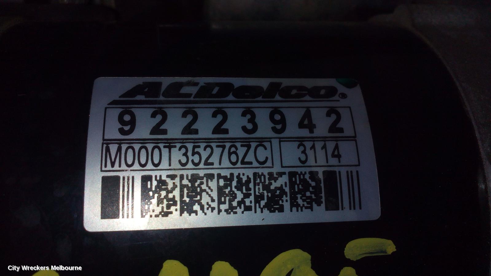 HOLDEN COMMODORE STARTER, 3.6, LFX/LWR, VF, 05/2013 - 12/2017
