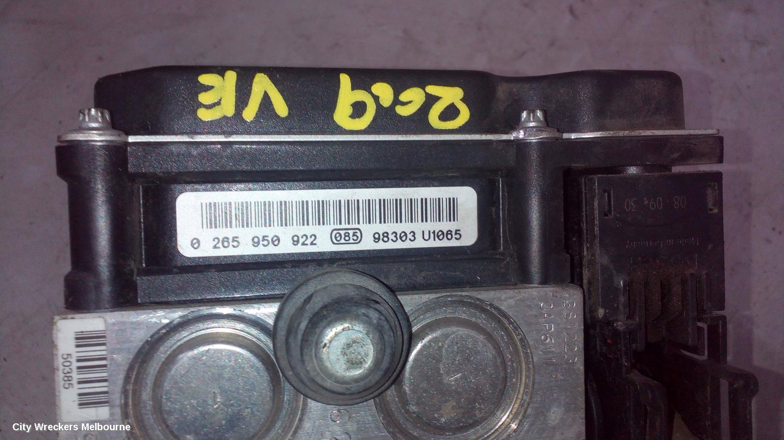 HOLDEN COMMODORE ABS PUMP/MODULATOR, VE, NON TRACTION CONTROL TYPE, 08/2006 - 04/2013