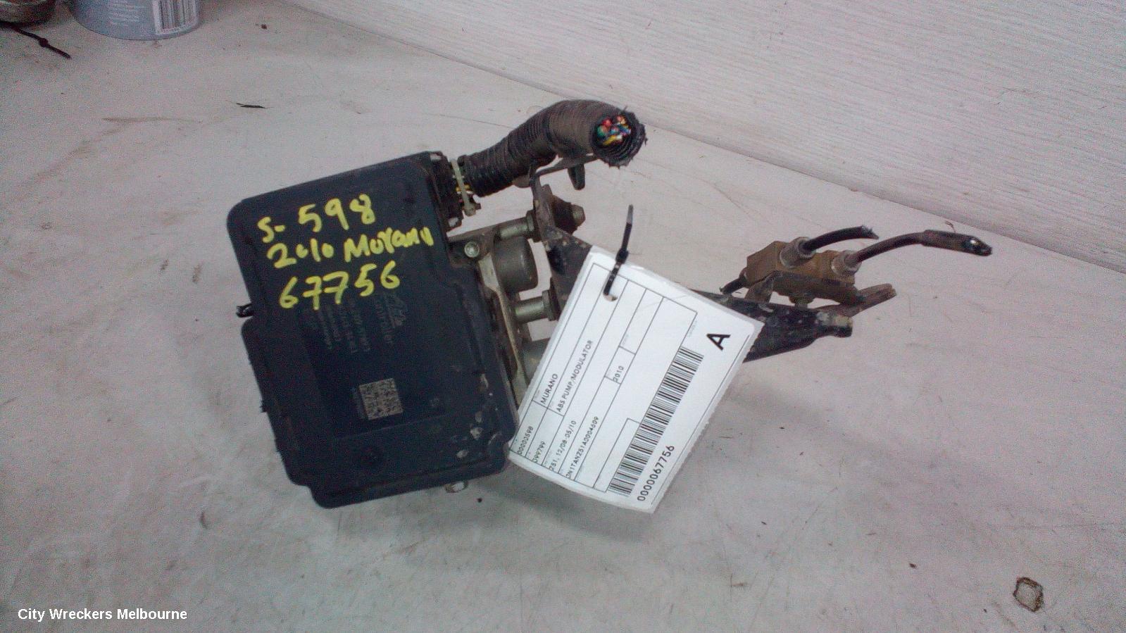 NISSAN MURANO ABS PUMP/MODULATOR, Z51, 12/2008 - 05/2010