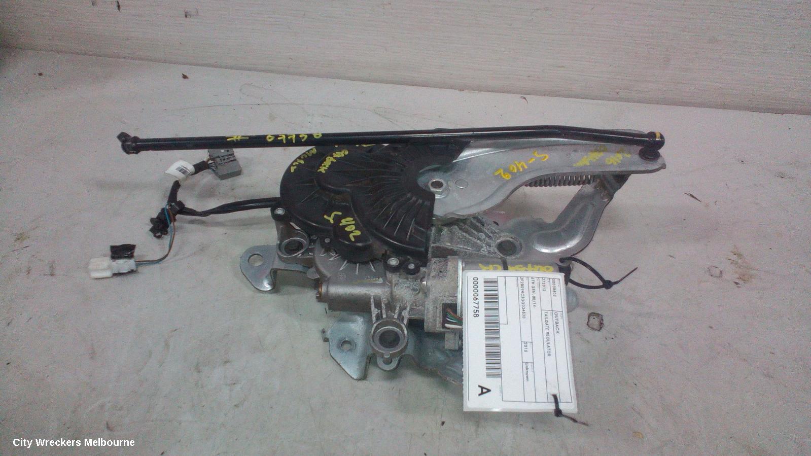 SUBARU OUTBACK TAILGATE REGULATOR, 6TH GEN, 08/2014 ONWARDS