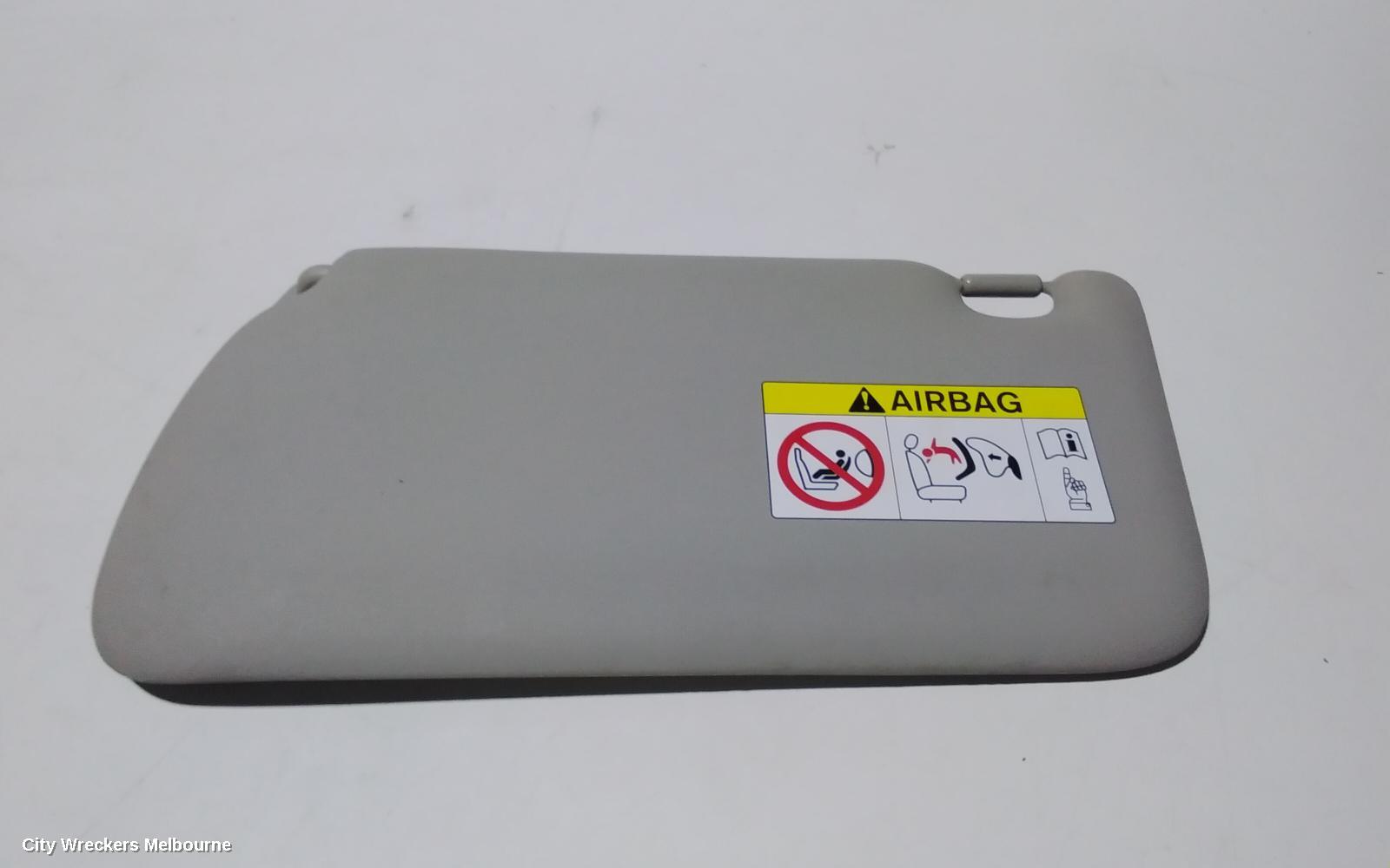 NISSAN NAVARA SUNVISOR, NP300, LH SIDE, CLOTH, GREY, NON MIRROR, NON COURTESY LIGHT TYPE, 04/2015 ONWARDS
