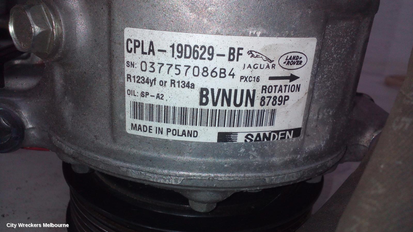 LAND ROVER RANGEROVER EVOQUE A/C COMPRESSOR, L538, DIESEL, 2.0, TURBO, 09/2015 - 01/2019