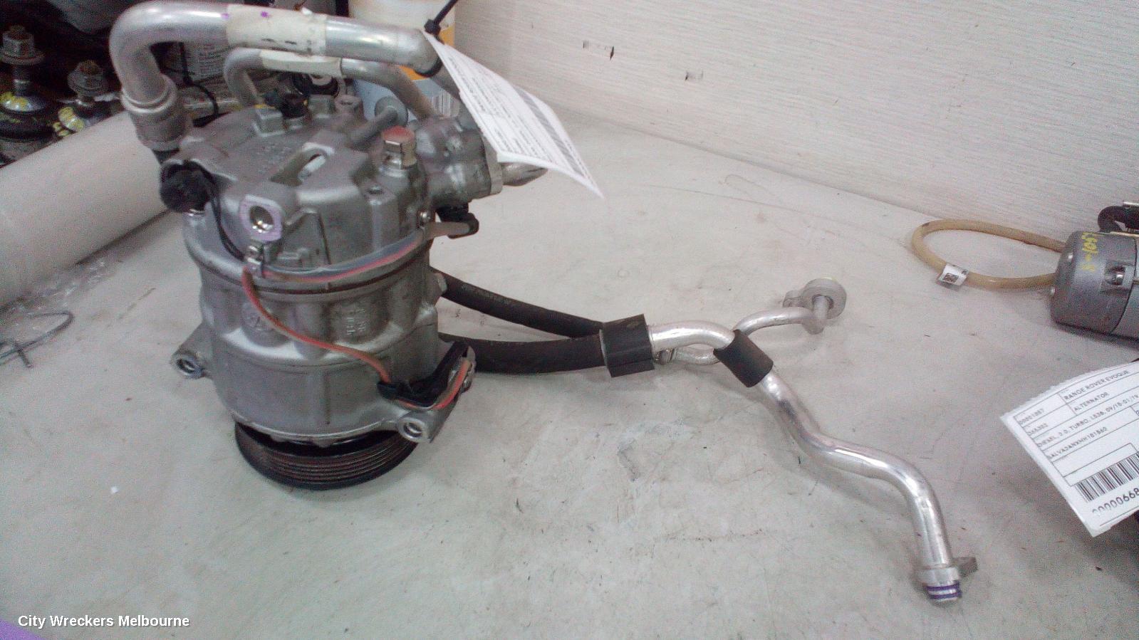 LAND ROVER RANGEROVER EVOQUE A/C COMPRESSOR, L538, DIESEL, 2.0, TURBO, 09/2015 - 01/2019