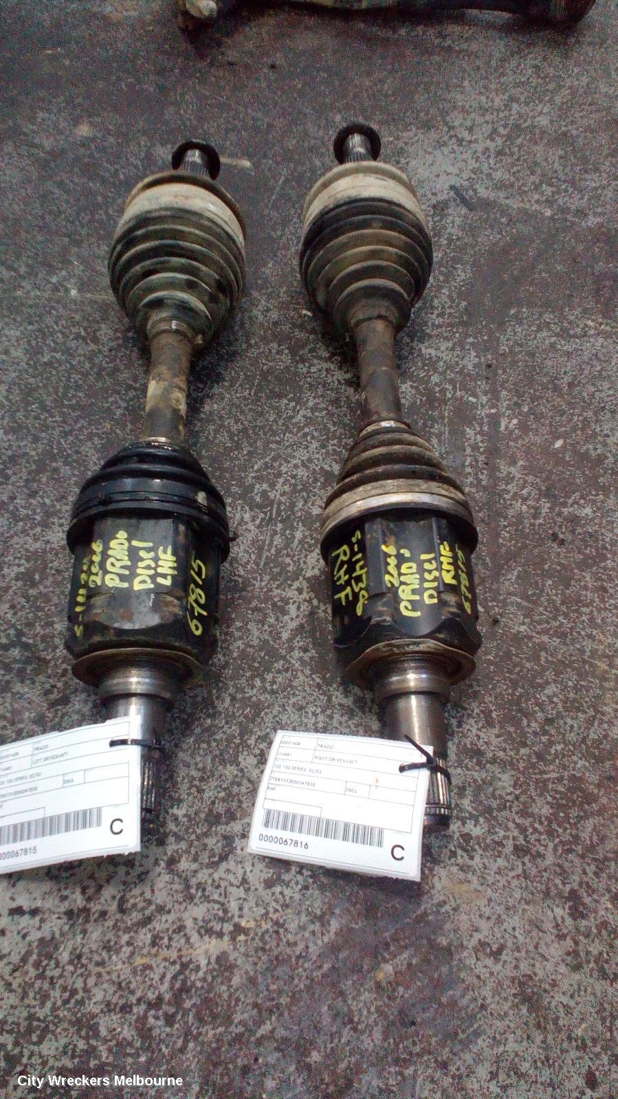 TOYOTA PRADO LEFT DRIVESHAFT, 120-150 SERIES, 02/2003 ONWARDS