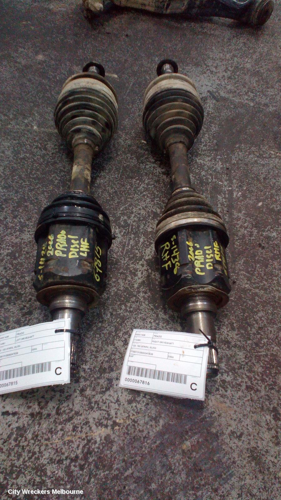 TOYOTA PRADO RIGHT DRIVESHAFT, 120-150 SERIES, 02/2003 ONWARDS