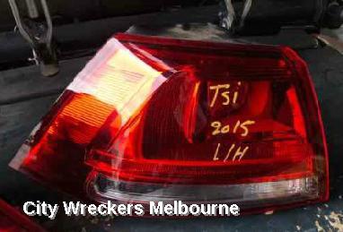 VOLKSWAGEN GOLF LEFT TAILLIGHT, GEN 7, HATCH, STANDARD, TRENDLINE/COMFORTLINE, NON LED TYPE, NON TINTED TYPE, 03/2013 - 03/2017