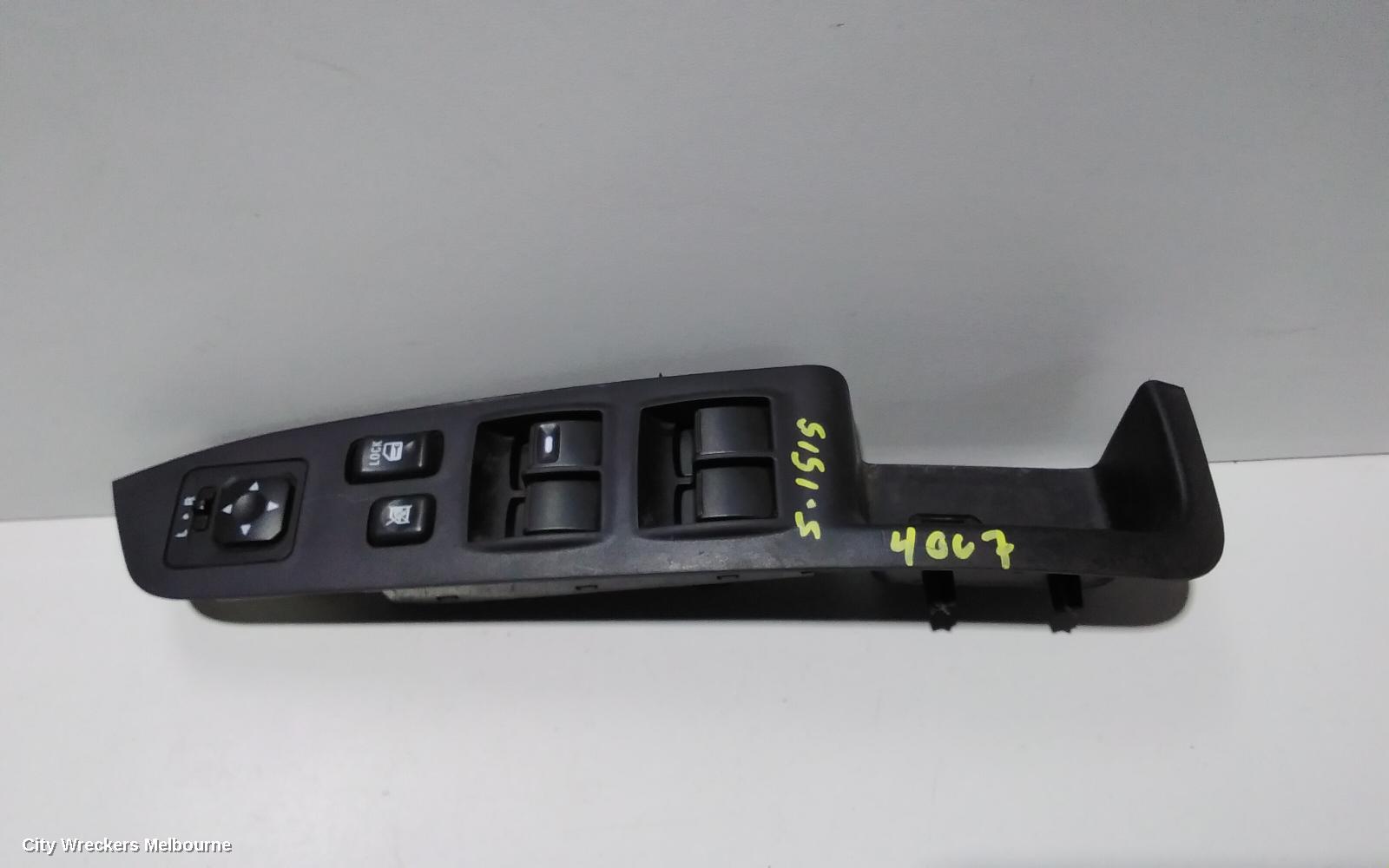 PEUGEOT 4007 PWR DR WIND SWITCH, RH FRONT (MASTER SWITCH), GS, 11/2009 - 08/2013