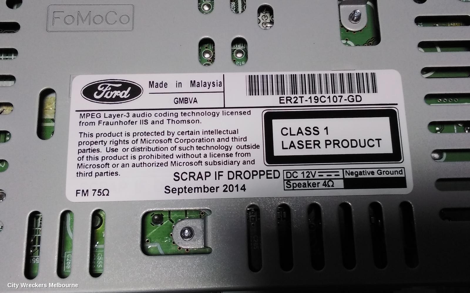 FORD TERRITORY RADIO/CD/DVD/SAT/TV, SZ MKI-MKII, DISPLAY UNIT 8IN, 04/2011 - 12/2016